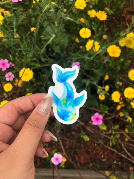 guardian-koi-earth-fish-sticker-blue-green-white-acrylic-paint