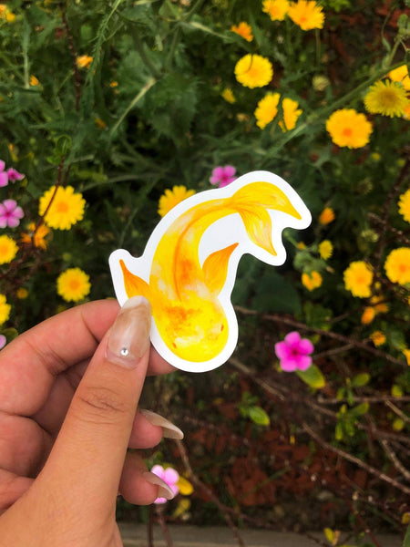 sticker-guardian-koi-sun-photo-golden-yellow-acrylic-paint