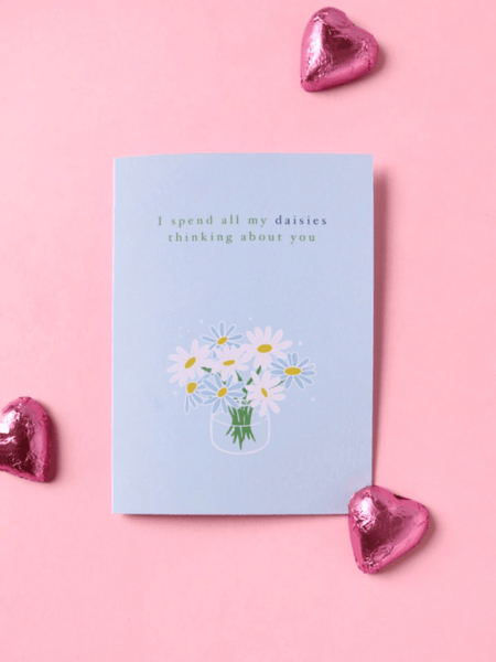 blue daisy jar card | custom avail