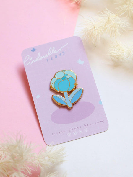 cinderella's peony enamel pin | princess flower series
