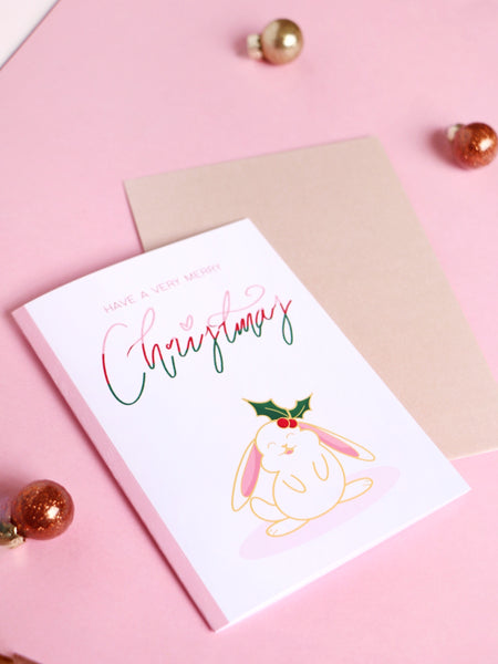 holly the bunny XMAS card