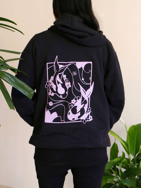 koi pond hoodie | lilac design