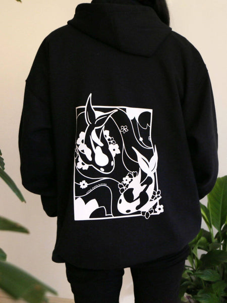 koi pond hoodie | white design