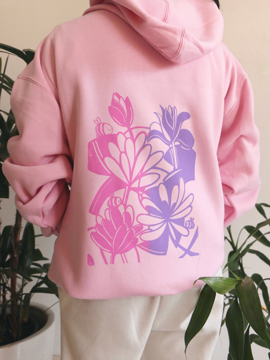 lily pond pink hoodie | gradient design | little paper blossom – Little  Paper Blossom