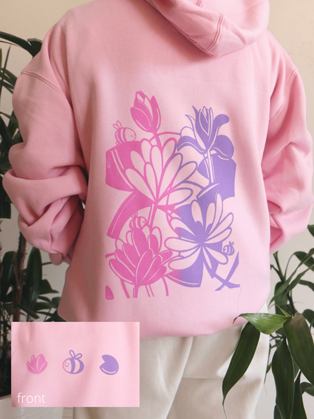 lotus pond pink hoodie | gradient design