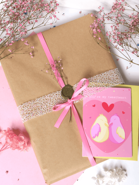 tweetheart birds | valentines gift set | incl wrapping