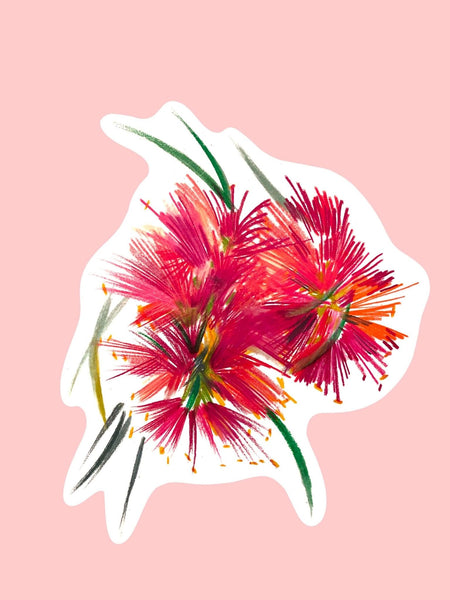 red-bottlebrush-colour-pencil-die-cut-sticker