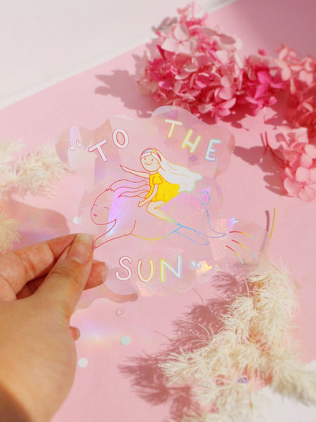 to the sun suncatcher sticker