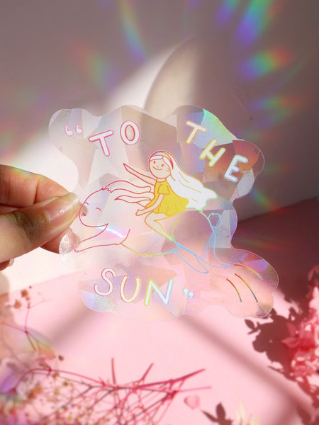 to the sun suncatcher sticker