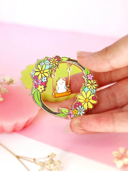 swinging bird pin ✨ interactive pin ✨