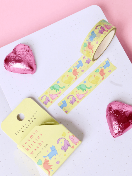 cosmic love kitties washi tape 🐱