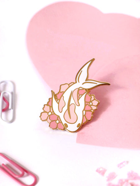cute-pink-white-gold-koi-fish-enamel-pin-on-pink-hearts-paperclips