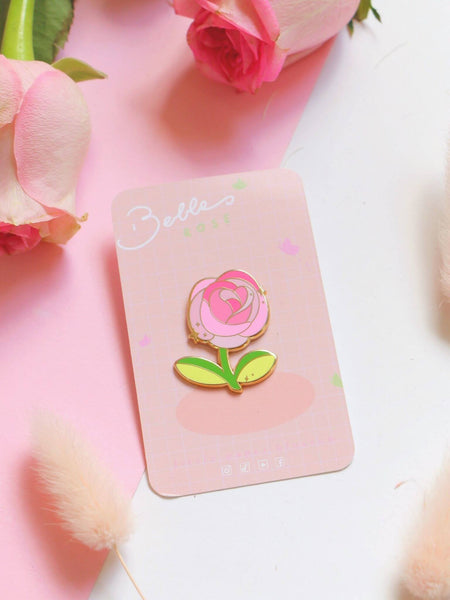 belle's rose enamel pin | princess flower series