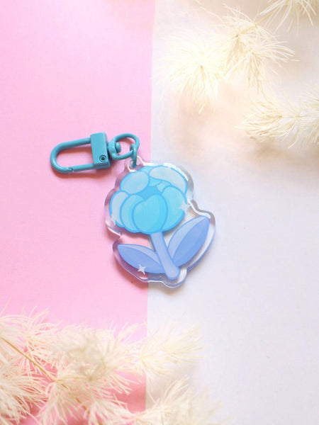 cinderella's peony acrylic keychain | princess flower series