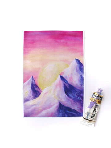 purple-mountains-pink-sunset-acrylic-painting-art-print