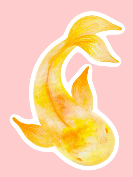 yellow-koi-fish-sticker-design