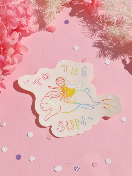 to the sun suncatcher sticker