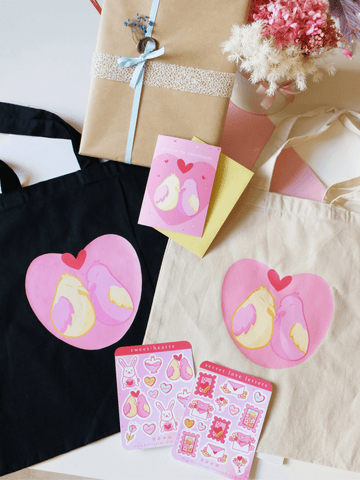tweetheart birds | valentines gift set | incl wrapping